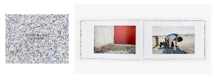 Cubierta e interior del fotolibro recomendado "Subida al cielo" de Lúa Ribeira.