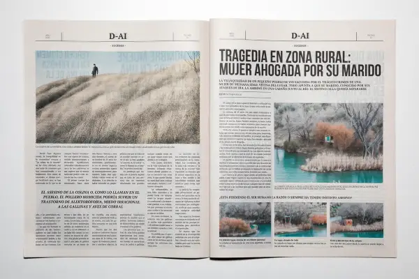 Interior del fotolibro D-AI realizado con inteligencia artificial del dúo artístico Rojo Sache.