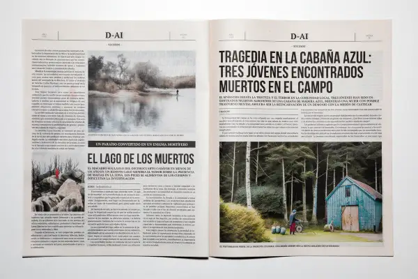 Interior del fotolibro D-AI realizado con IA del dúo artístico Rojo Sache.