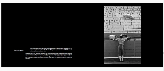 Interior del fotolibro "Fotologías" del fotógrafo Ramón Zabalza.